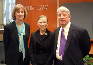 Dean Bartlett, Justice Ginsburg, & Prof. Dellinger